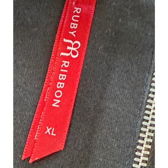 Ruby Ribbon Dress Ottoman Black Luxe Ponte Fabric Size XL (070) - Picture 3 of 12